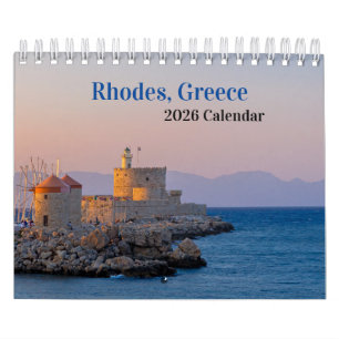 Rhodos, Griechenland - Kalender 2026