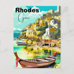Rhodos Griechenland Reise Postkarten Kunst, Rhodos