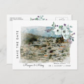 Rhodos Griechenland Sommer Save the Date Postkarte (Vorne/Hinten)