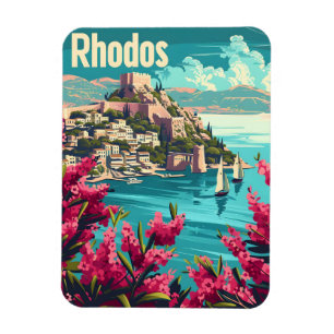 Rhodos Griechenland Vintag Magnet