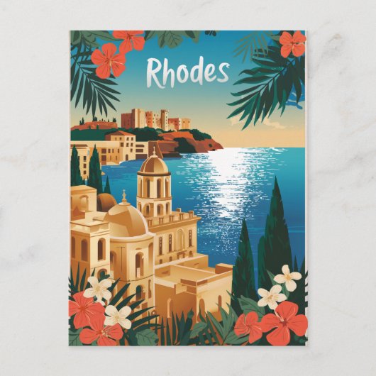Rhodos Griechenland Vintag Postkarte (Vorderseite)