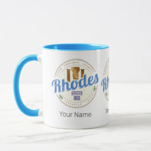 Rhodos Griechenland Vintage Insel Ägäis Souvenir Tasse