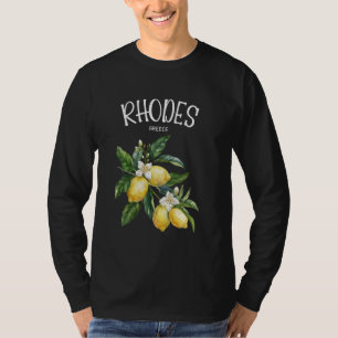 Rhodos Zitronen Kunst Griechischer Fruchtliebhaber T-Shirt