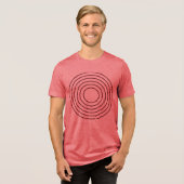 Rholmn (Rot umrandet) Tri-Blend Shirt (Vorderseite voll)