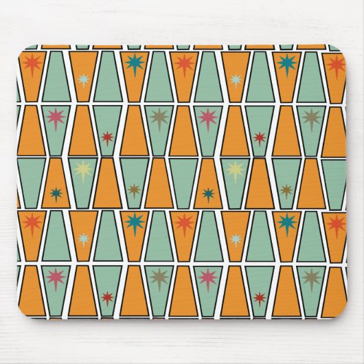 Rhomben mit Sternenexplosionen  Mousepad (Vorne)