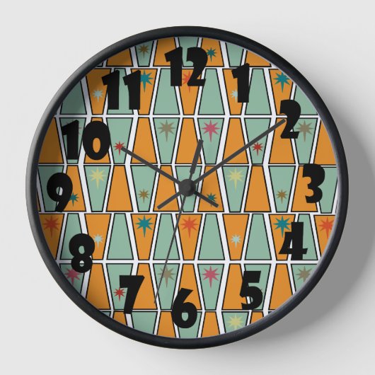Rhomben mit Sternenexplosionen Uhr (Vorderseite)