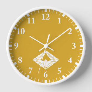 Rhombic climbing wisteria wanduhr