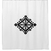 Rhombic Dharma chakra Duschvorhang (Vorderseite)