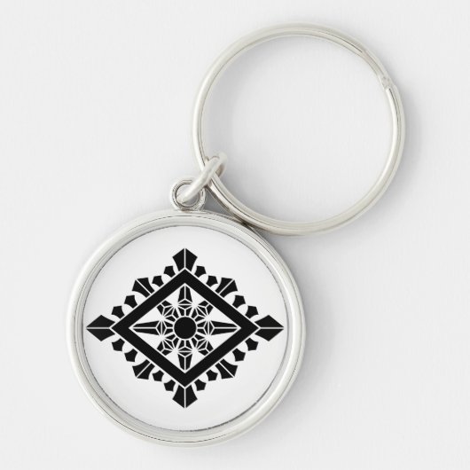Rhombic Dharma chakra Schlüsselanhänger (Vorne)