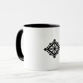 Rhombic Dharma chakra Tasse (Vorderseite Links)