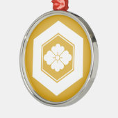 Rhombic flower in tortoiseshell silbernes ornament (Links)