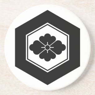 Rhombic flower in tortoiseshell untersetzer