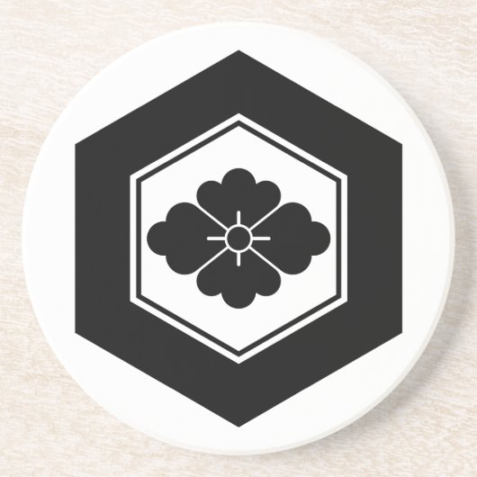 Rhombic flower in tortoiseshell untersetzer (Vorne)