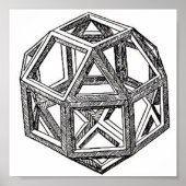 Rhombicuboctahedron, Leonardo Da Vinci Poster (Vorne)