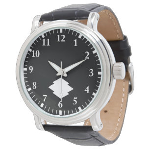 Rhombische Kiefernrinde Armbanduhr