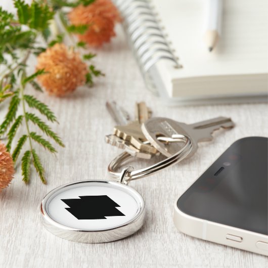 Rhombische Kiefernrinde Schlüsselanhänger (Seite)