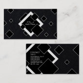 Rhomboid geometrischer Muster schwarzer Ton Visitenkarte (Vorne/Hinten)
