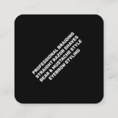 Rhomboide Schwarz Quadratische Visitenkarte (Rückseite)