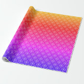 Rhombus blue orange geschenkpapier (Ungerollt)