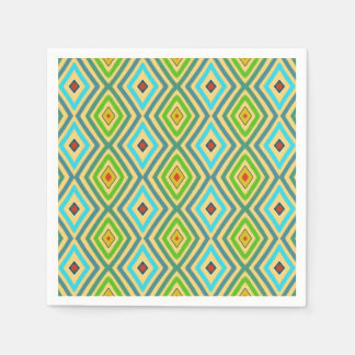 Rhombus Diamond Green Blue Geometrical  Serviette