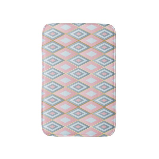 Rhombus-Formen geprüft, geometrisches Muster. Badematte (Vorderseite Vertikal)