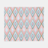 Rhombus-Formen geprüft, geometrisches Muster. Fleecedecke (Vorderseite (Horizontal))