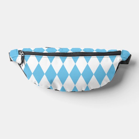 Rhombus-Muster für die blaue und weiße bayerische Bauchtasche (Ablage )