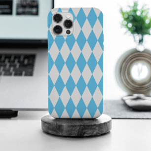 Rhombus-Muster für die blaue und weiße bayerische Case-Mate iPhone Hülle