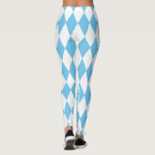 Rhombus-Muster für die blaue und weiße bayerische Leggings (Rückseite)
