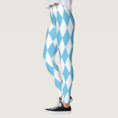 Rhombus-Muster für die blaue und weiße bayerische Leggings (Links)