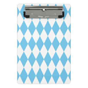 Rhombus-Muster für die blaue und weiße bayerische Mini Klemmbrett