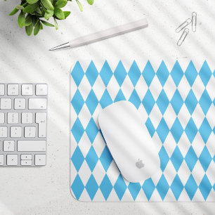 Rhombus-Muster für die blaue und weiße bayerische Mousepad