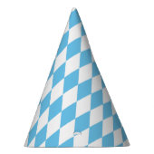 Rhombus-Muster für die blaue und weiße bayerische Partyhütchen (Rechts)