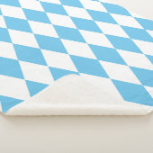 Rhombus-Muster für die blaue und weiße bayerische  Sherpadecke (3/4)