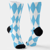 Rhombus-Muster für die blaue und weiße bayerische  Socken (Gewinkelt)