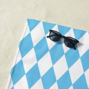 Rhombus-Muster für die blaue und weiße bayerische Strandtuch