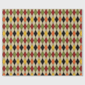 Rhombus Red Green Black Yellow Orange Geschenkpapier (Flach)