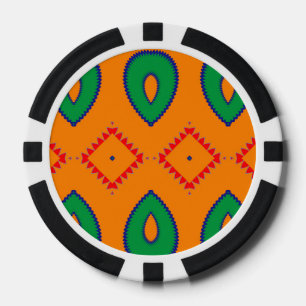 Rhombus und andere Formen abstraktes Design Pokerchips