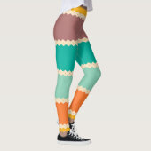 Rhombus-Zeilen abstraktes Design Leggings (Rechts)