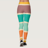 Rhombus-Zeilen abstraktes Design Leggings (Rückseite)