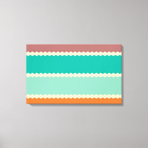 Rhombus-Zeilen abstraktes Design Leinwanddruck