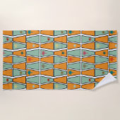 Rhombuses with Starbursts  Strandtuch (Vorderseite)