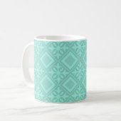 Rhombusse in Aqua Color Kaffeetasse (Vorderseite Links)