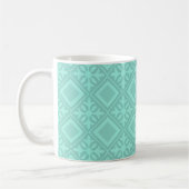 Rhombusse in Aqua Color Kaffeetasse (Links)