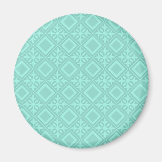 Rhombusse in Aqua Color Magnet (Vorne)
