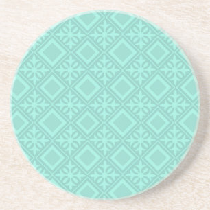 Rhombusse in Aqua Color Sandstein Untersetzer