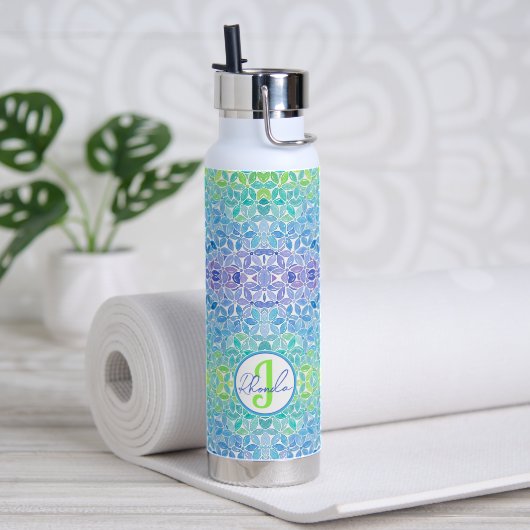 Rhonda Mosaik-Wasserflasche Trinkflasche (Yoga (gedreht)