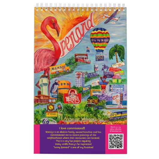 Rhonda Scott Art 2024 Calendar Kalender (Rückseite)