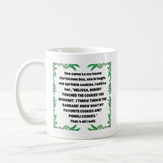 RHONJ Bravo CHRISTMAS SPRINKLE COOKIE Teresa Kaffeetasse (Links)