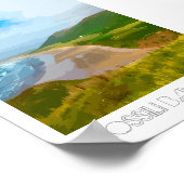 Rhossili Bay Gower - Railposter Style print Poster (Ecke)